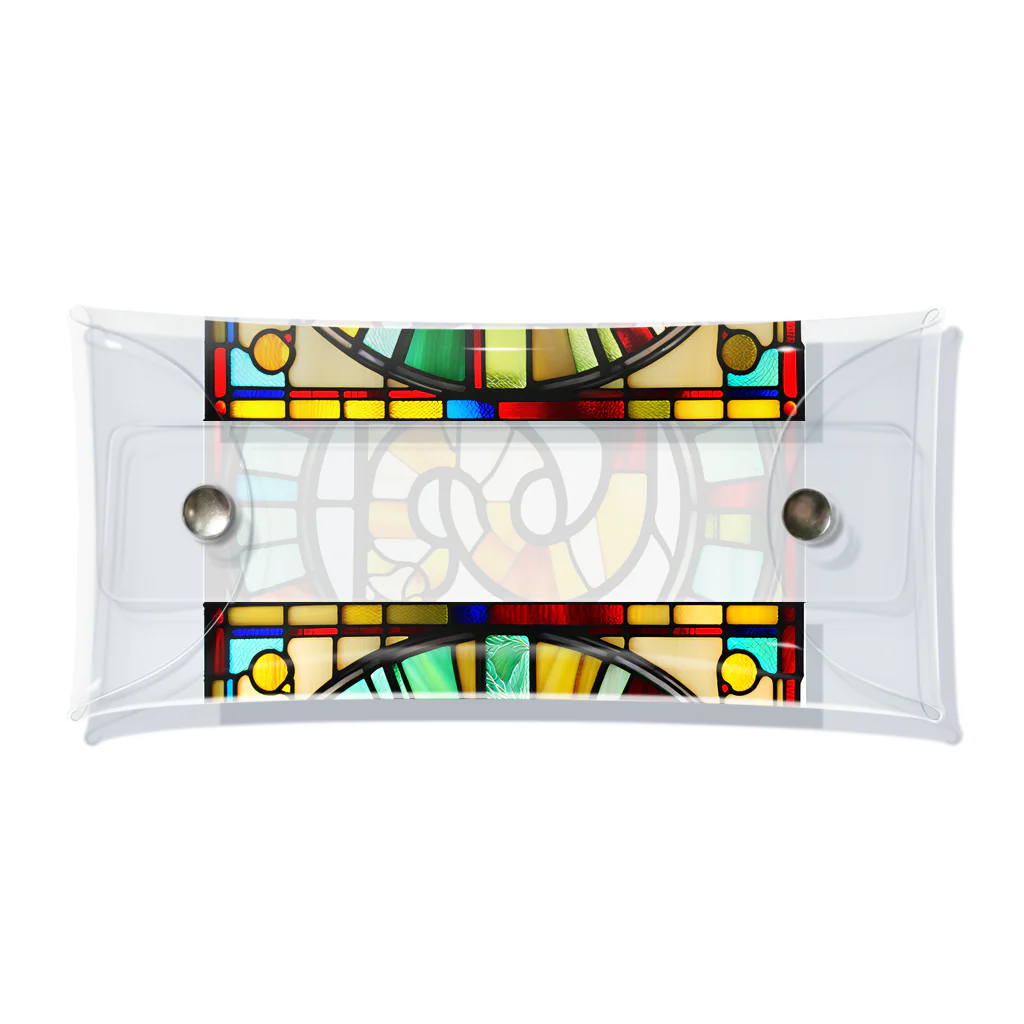 alphabet stained glassのstained glass S Clear Multipurpose Case