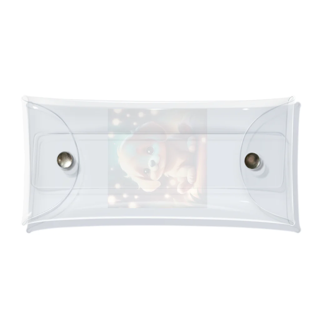 時計樹の森の幻想的な子犬グッズ Clear Multipurpose Case
