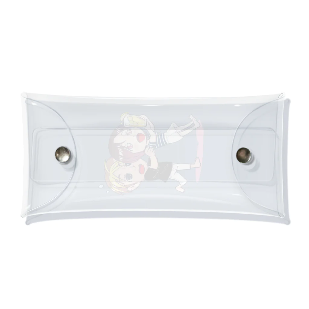 バツ2バツ1再婚夫婦公式ショップのバツ2バツ1再婚夫婦イラスト Clear Multipurpose Case