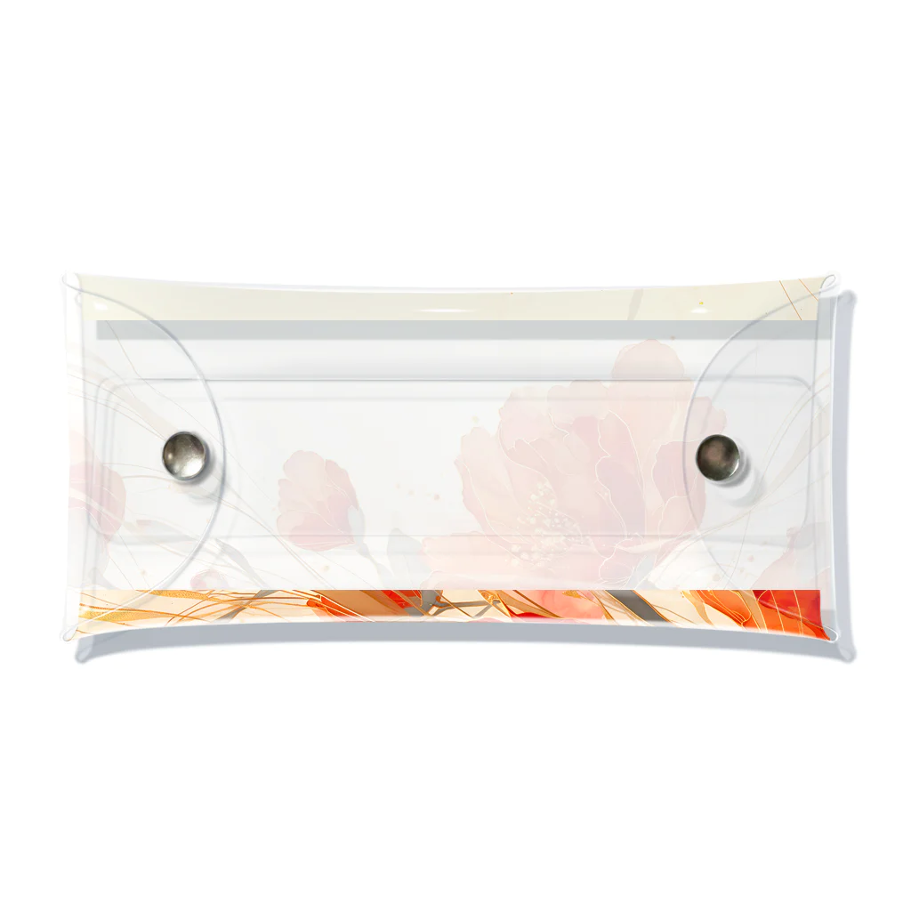 cute styleのlucky flower -red Clear Multipurpose Case