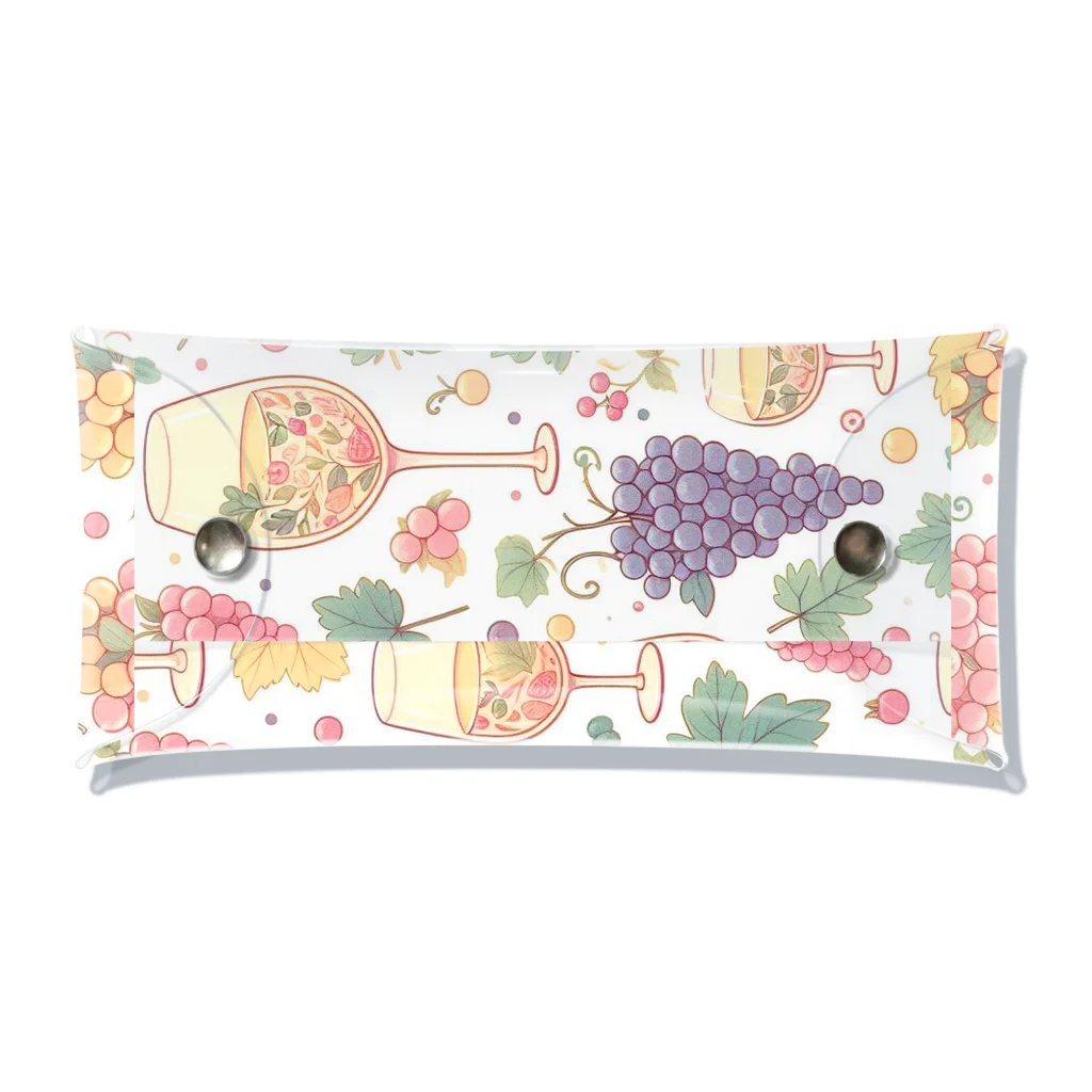 MOONY'S Wine ClosetのWine and Grapes Clear Multipurpose Case