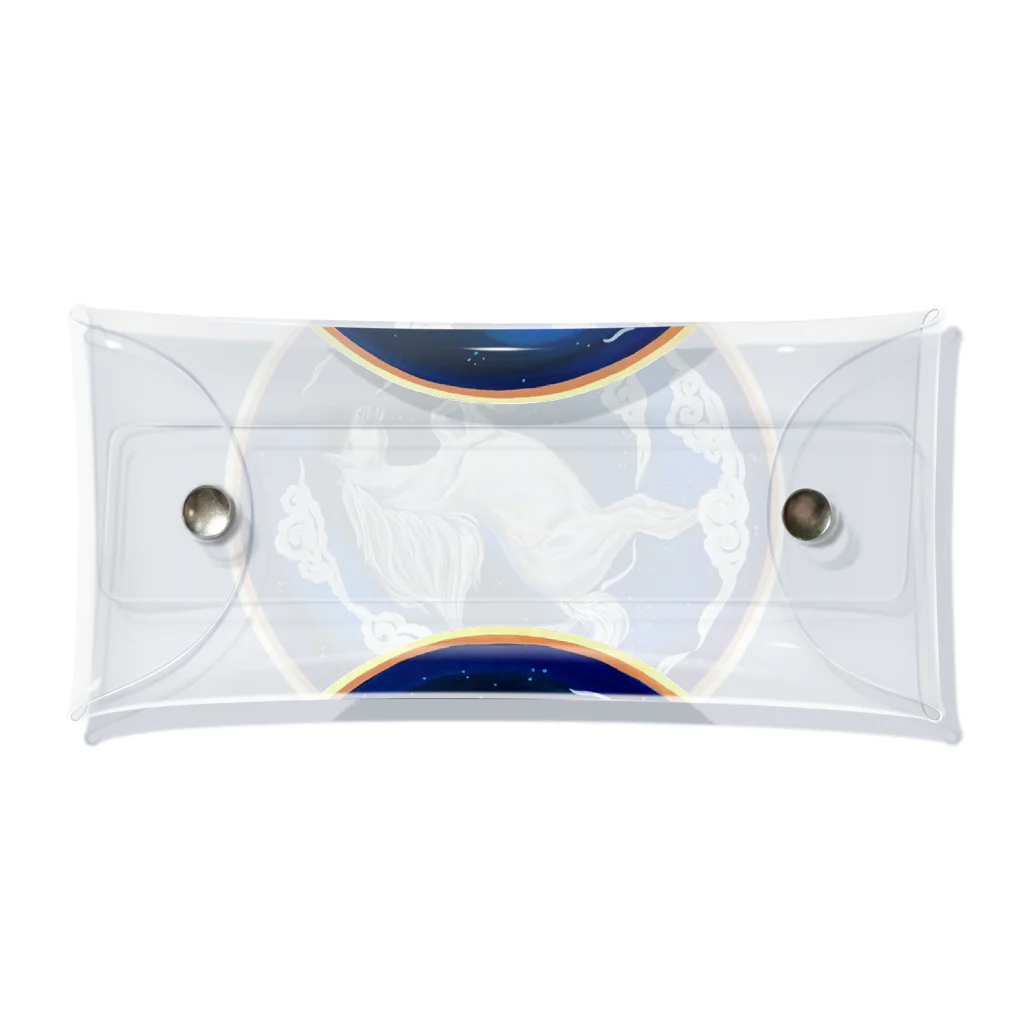 猫の頭の十三支・馬 Clear Multipurpose Case