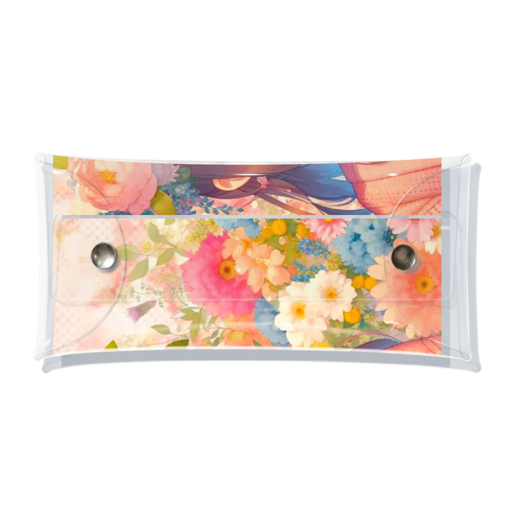 ピクセルパレットの可愛い女の子とお花10 Clear Multipurpose Case