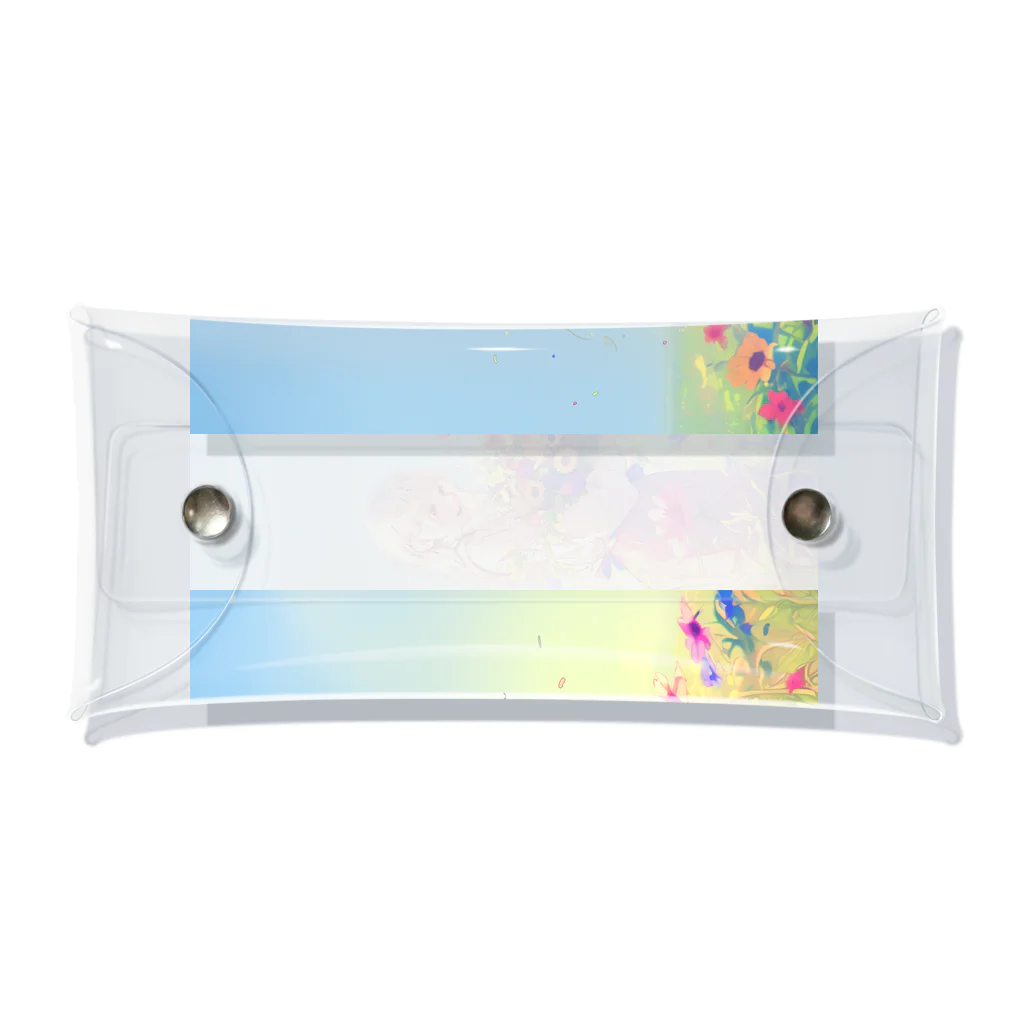 花束娘のMelody of Bouquets and Blue Sky Clear Multipurpose Case