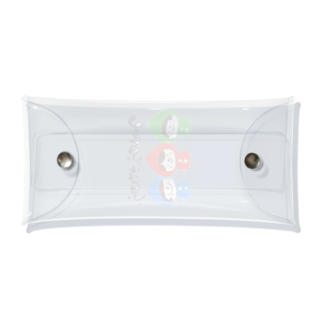 ふでこのゆるふでのなかよしとんがりちゃん Clear Multipurpose Case