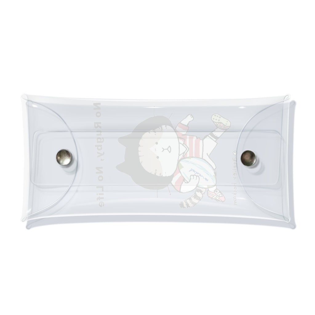 ほっかむねこ屋（アトリエほっかむ）のラグビーねこ Clear Multipurpose Case