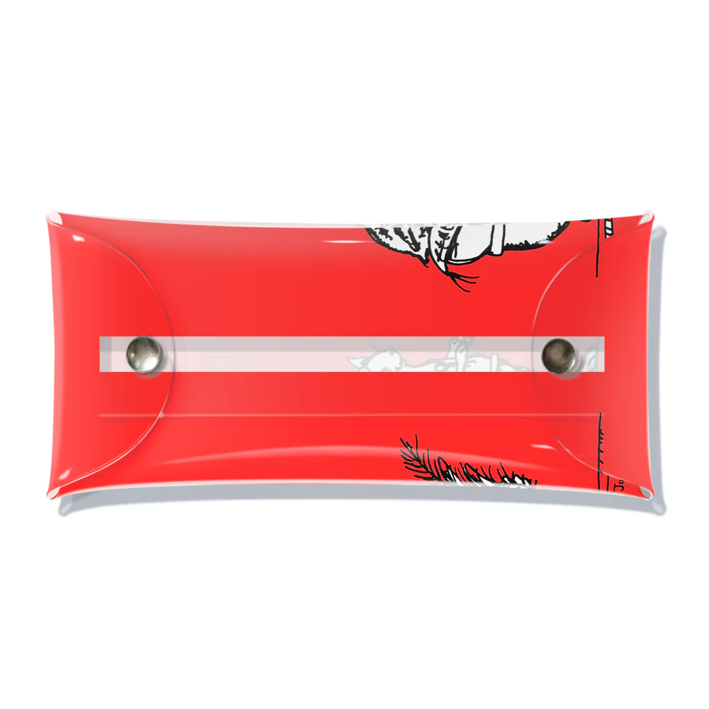 馴鹿 Jun-Rokuの運び屋のリス（red） Clear Multipurpose Case