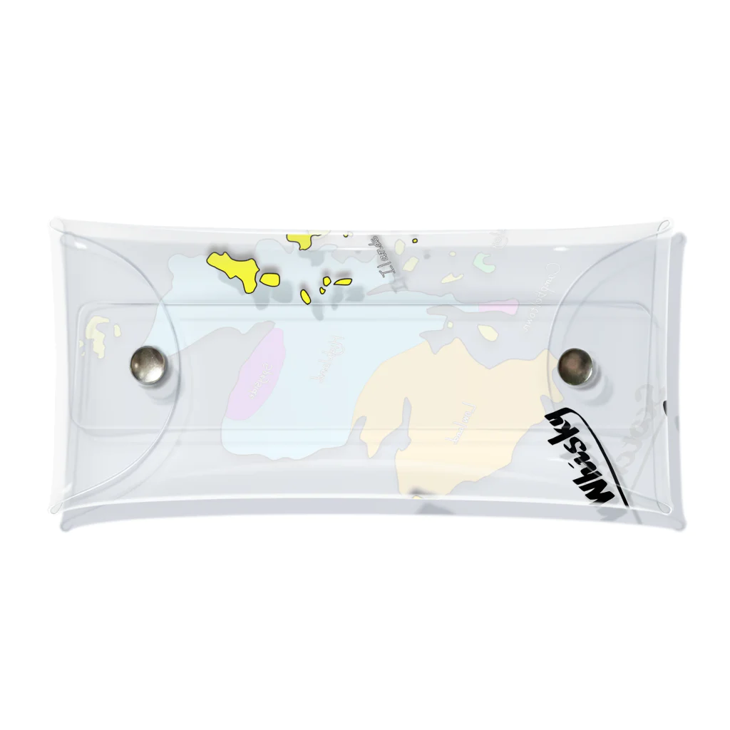 MedusasのScotch Whisky‘s  map (カラーver） Clear Multipurpose Case