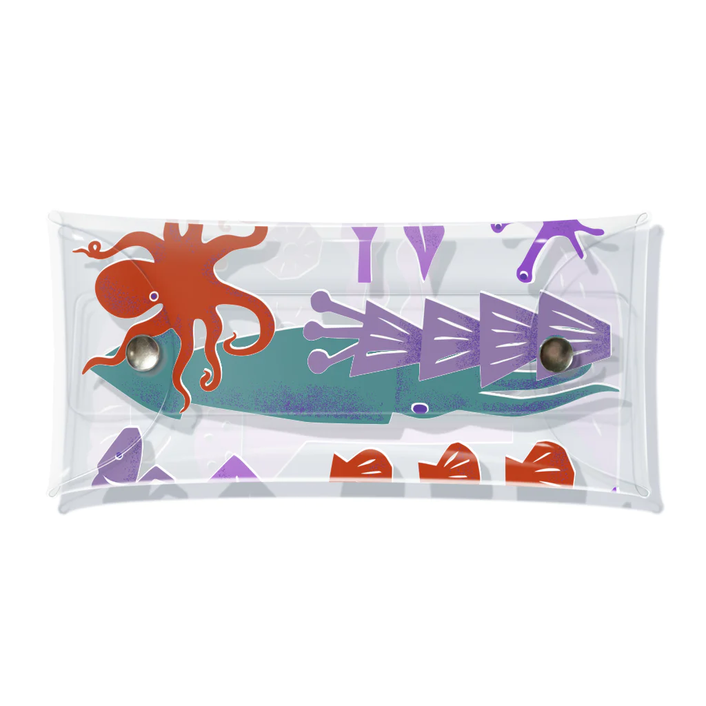 水島ひねのSea Creatures Clear Multipurpose Case