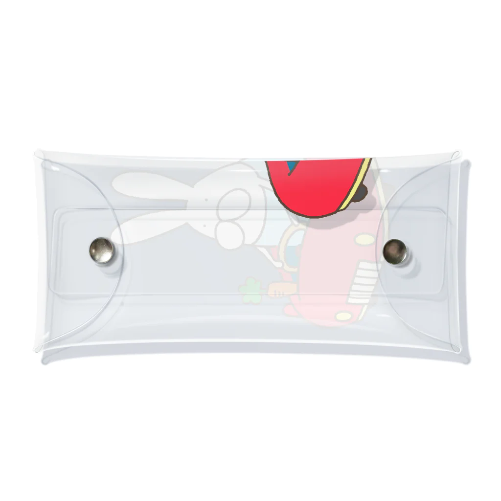 くらきち ONLINE SHOPのうさぎロンパースのドライブ Clear Multipurpose Case