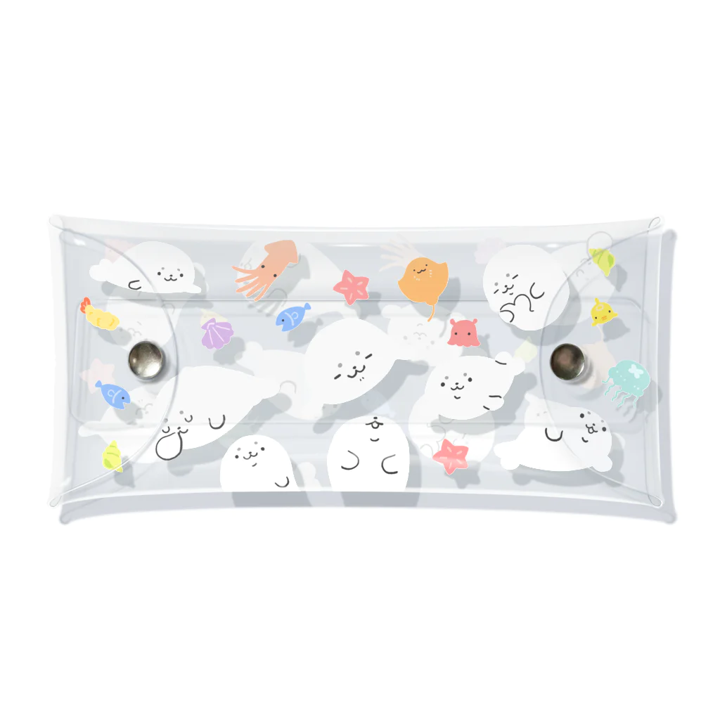 SUSHI SHOPのあざらしとうみのいきもの Clear Multipurpose Case