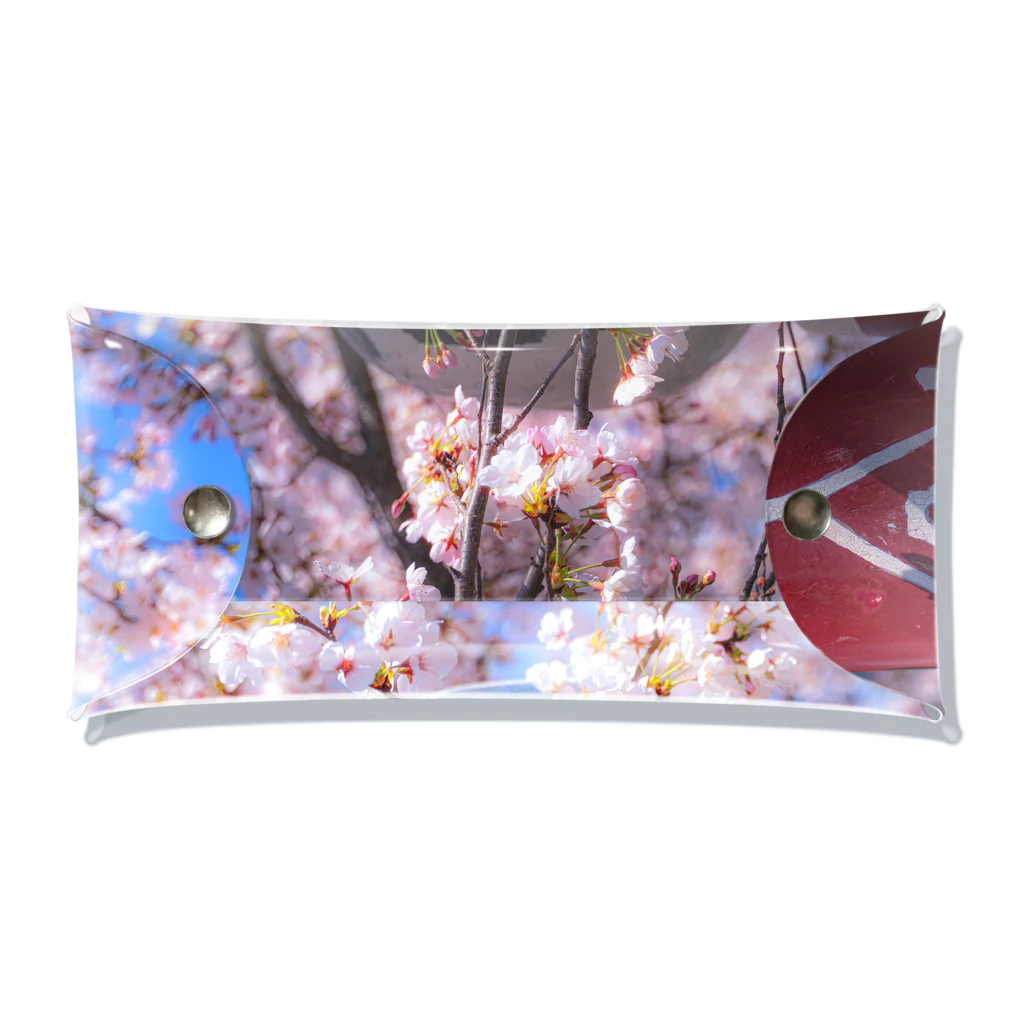 SHOPコハク郎の〜宮城の風景〜こけしと桜 Clear Multipurpose Case