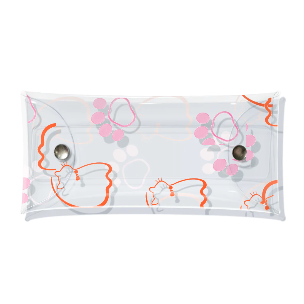 ORANGE-Wのおしゃまなネコちゃん＆肉球 Clear Multipurpose Case