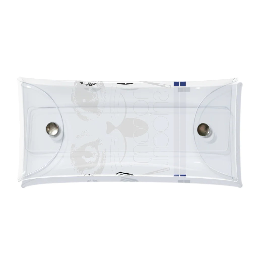 日本橋UPsの食いしん坊猫のロゴ Clear Multipurpose Case