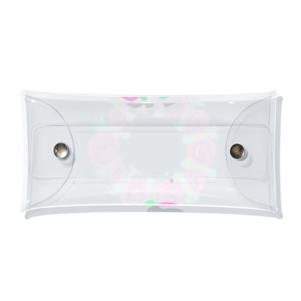 Saki YのFlower Wreath Clear Multipurpose Case