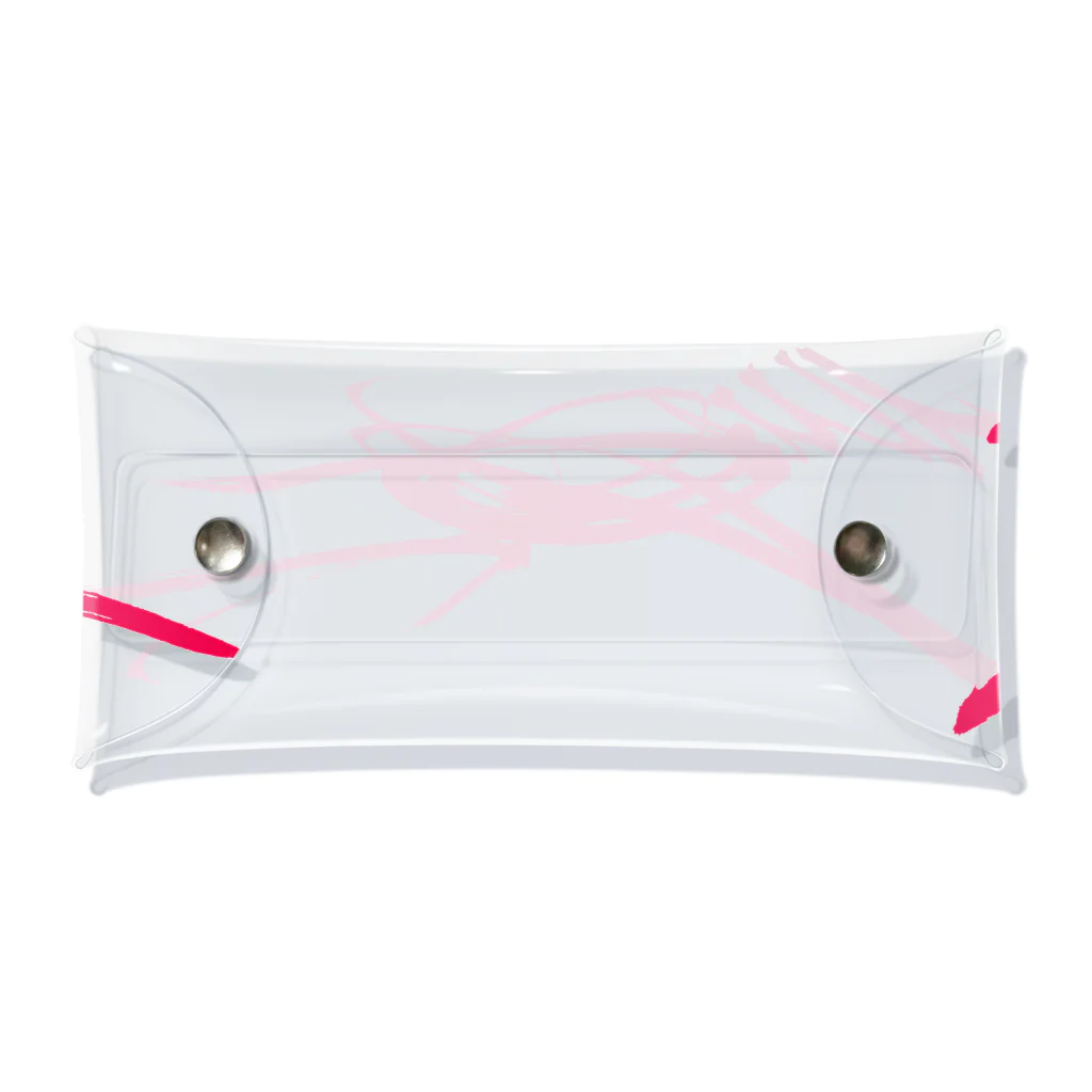 ATELIER RYUSEIの馬 uma-running-pink design Clear Multipurpose Case