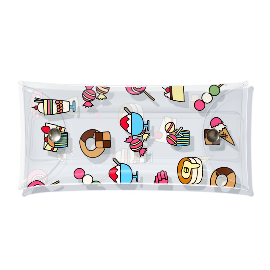 麦畑のお菓子イラストsweets Clear Multipurpose Case