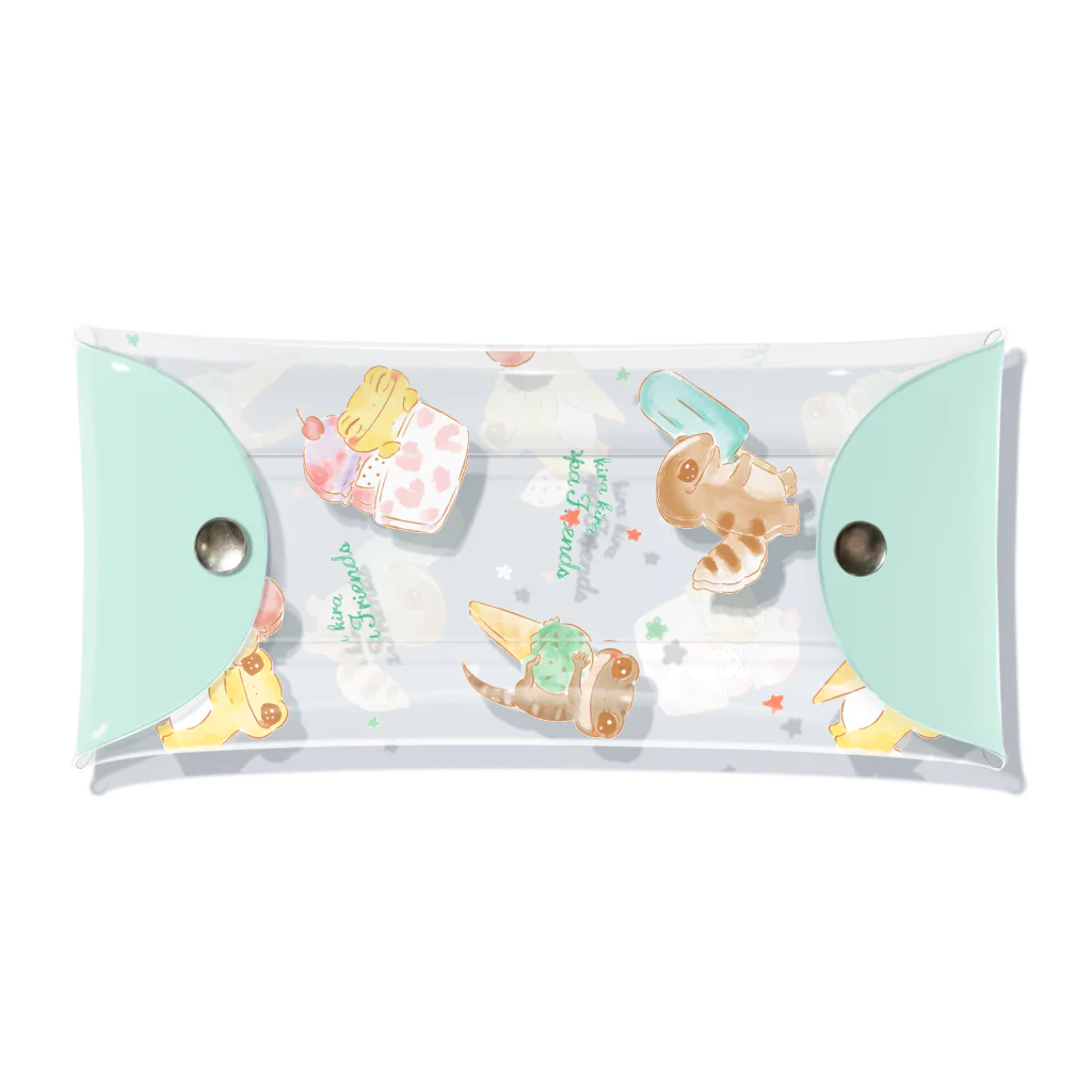 きらきらレオパふれんずのHappy ice cream きらきらレオパふれんず kirakira leopa Clear Multipurpose Case