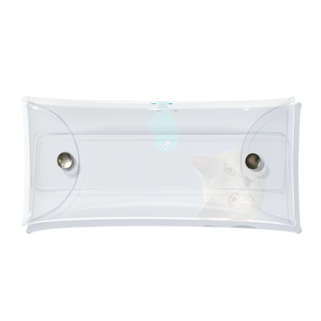 yacccoのモフモフグレーねこ Clear Multipurpose Case