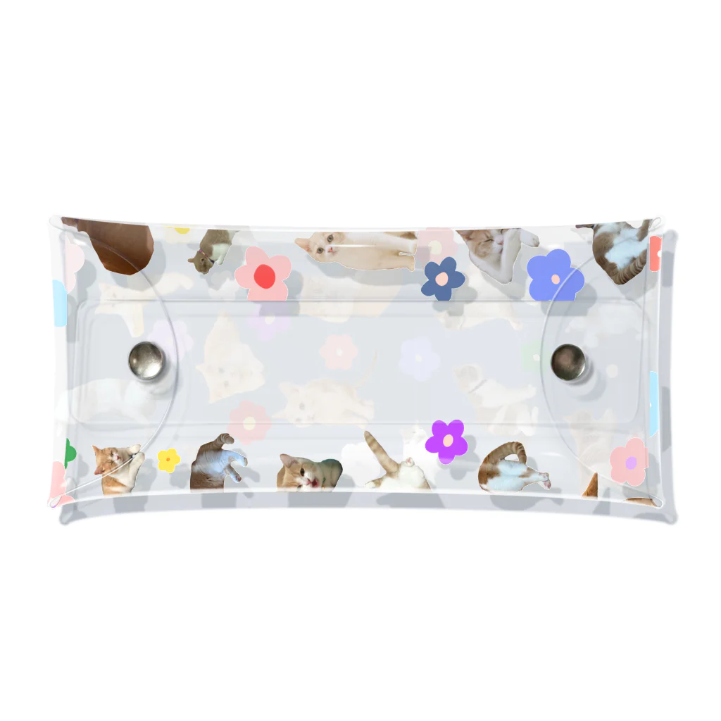 ぷっちょ🐈のちょみー×フラワー Clear Multipurpose Case