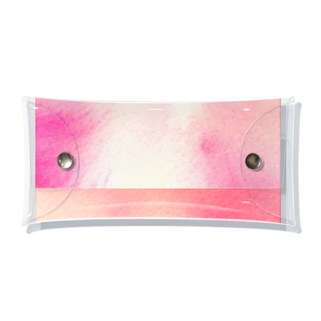 水彩 Ao_watercolorのPeach pink　水彩 Clear Multipurpose Case