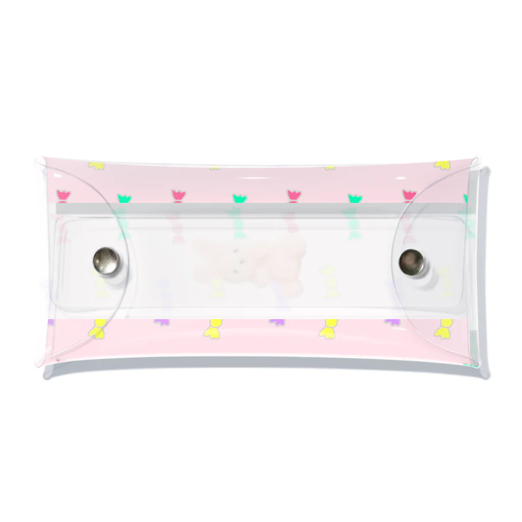 monpy shopの羊毛うさぎCANDY Clear Multipurpose Case