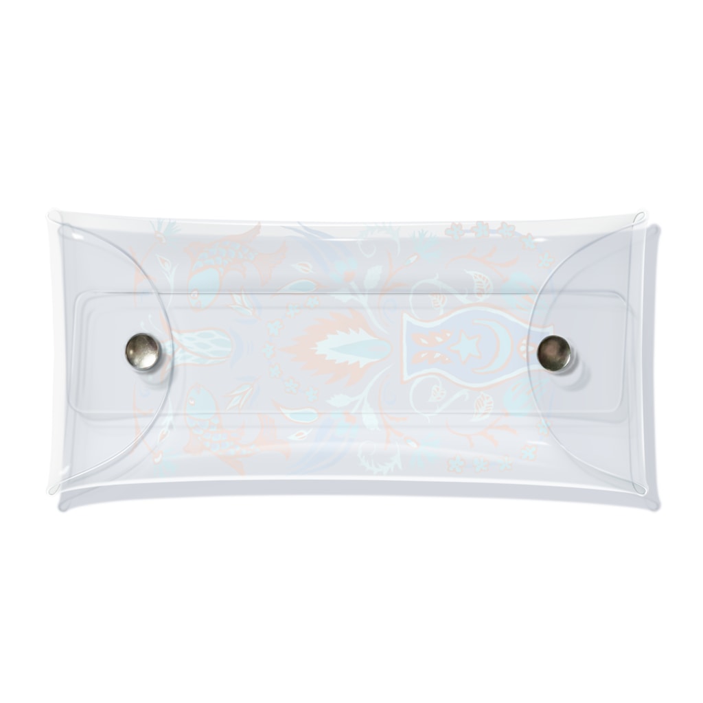 Akane Yabushita SUZURI Shopの🇹🇷トルコのイズニックタイル【ターコイズ】 Clear Multipurpose Case