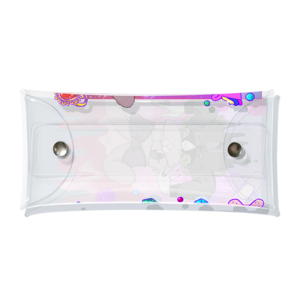 ムッチッパのうさぎ頭の病みかわセーラー少女 Clear Multipurpose Case