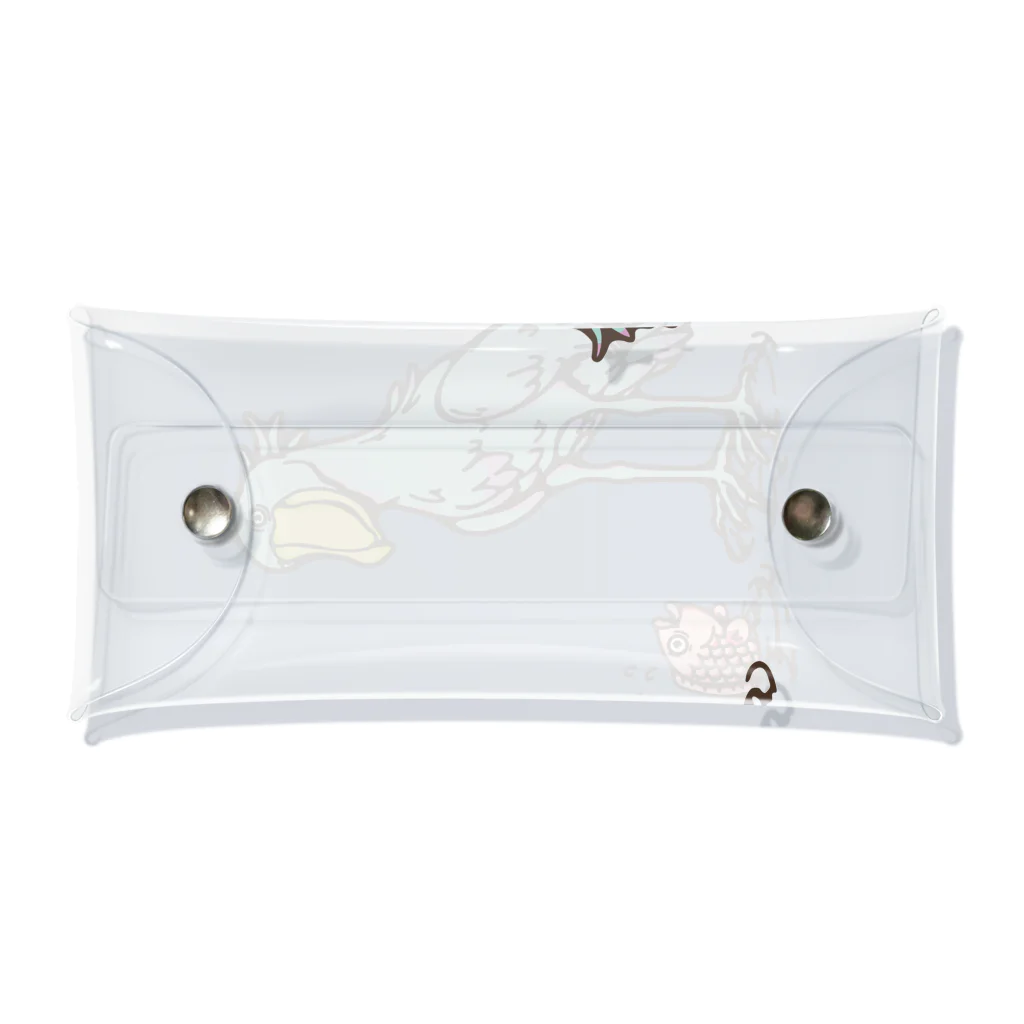 Cɐkeccooのハシビロコウとサカナ‐カラフル Clear Multipurpose Case