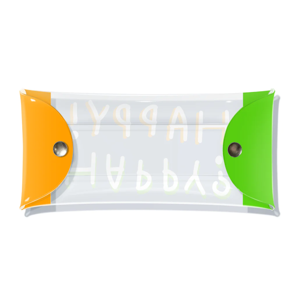 MEWのHAPPY-ORANGE and GREEN Clear Multipurpose Case