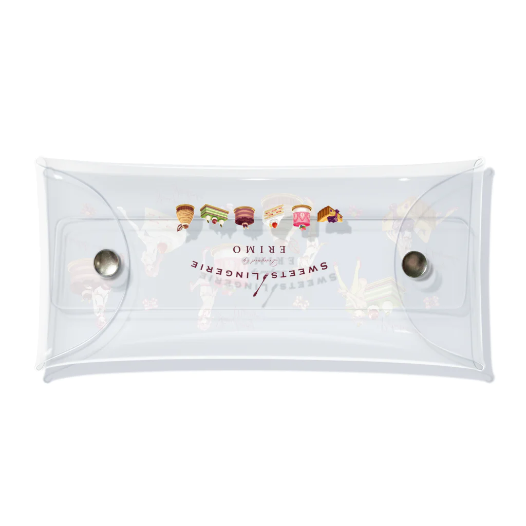 ERIMO–WORKSのSweets Lingerie clear multi case "SWEETS PARTY"  Clear Multipurpose Case