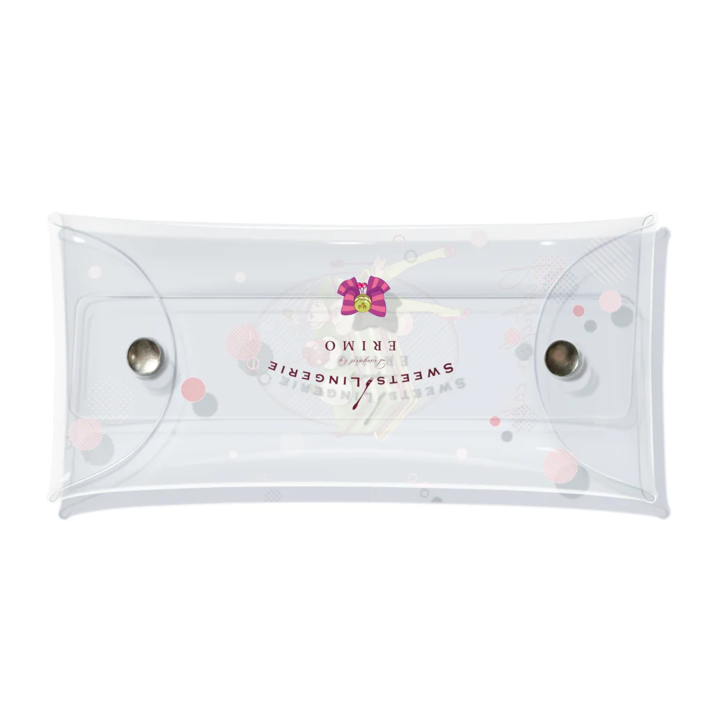 ERIMO–WORKSのSweets Lingerie clear multi case "Pistachio cake"  Clear Multipurpose Case