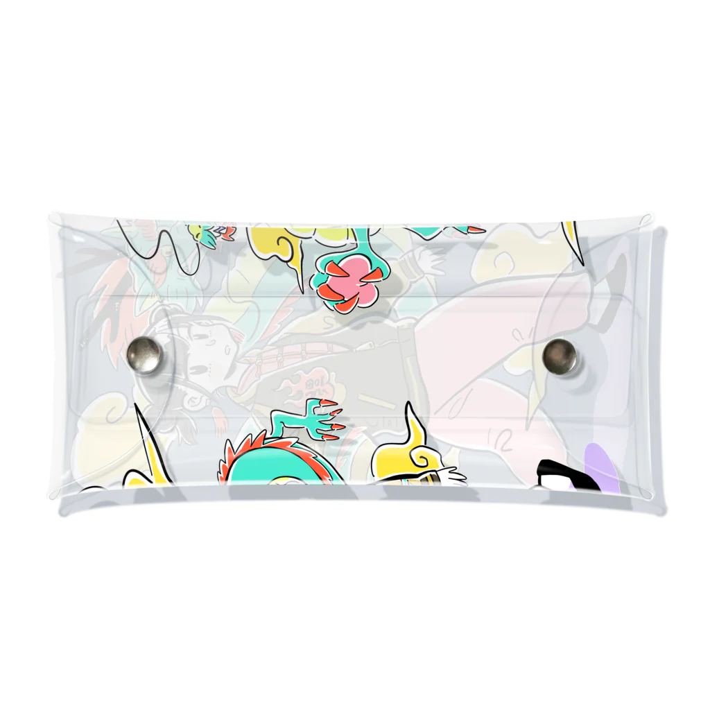 百瀬ガンジィのゴキゲンSHOPのスカジャンチャイナ娘(龍) Clear Multipurpose Case