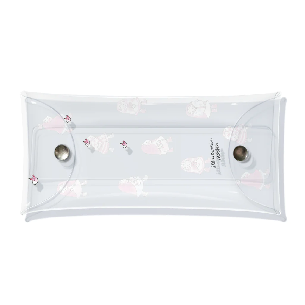 illustration akko shopのお散歩ずきんPink Clear Multipurpose Case