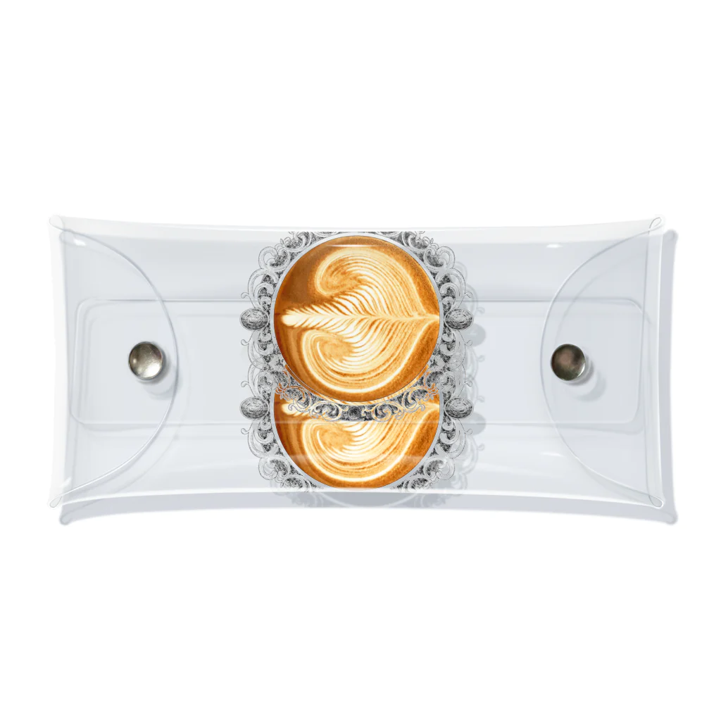 Prism coffee beanの【Lady's sweet coffee】ラテアート エレガンスリーフ ～2杯目～ クリアマルチケース