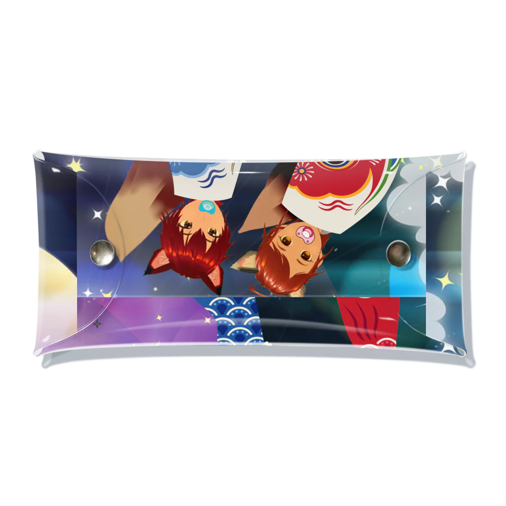 リキュReQ🐺ウルフンちゃんのりきゅグッズこどもの日バージョン Clear Multipurpose Case