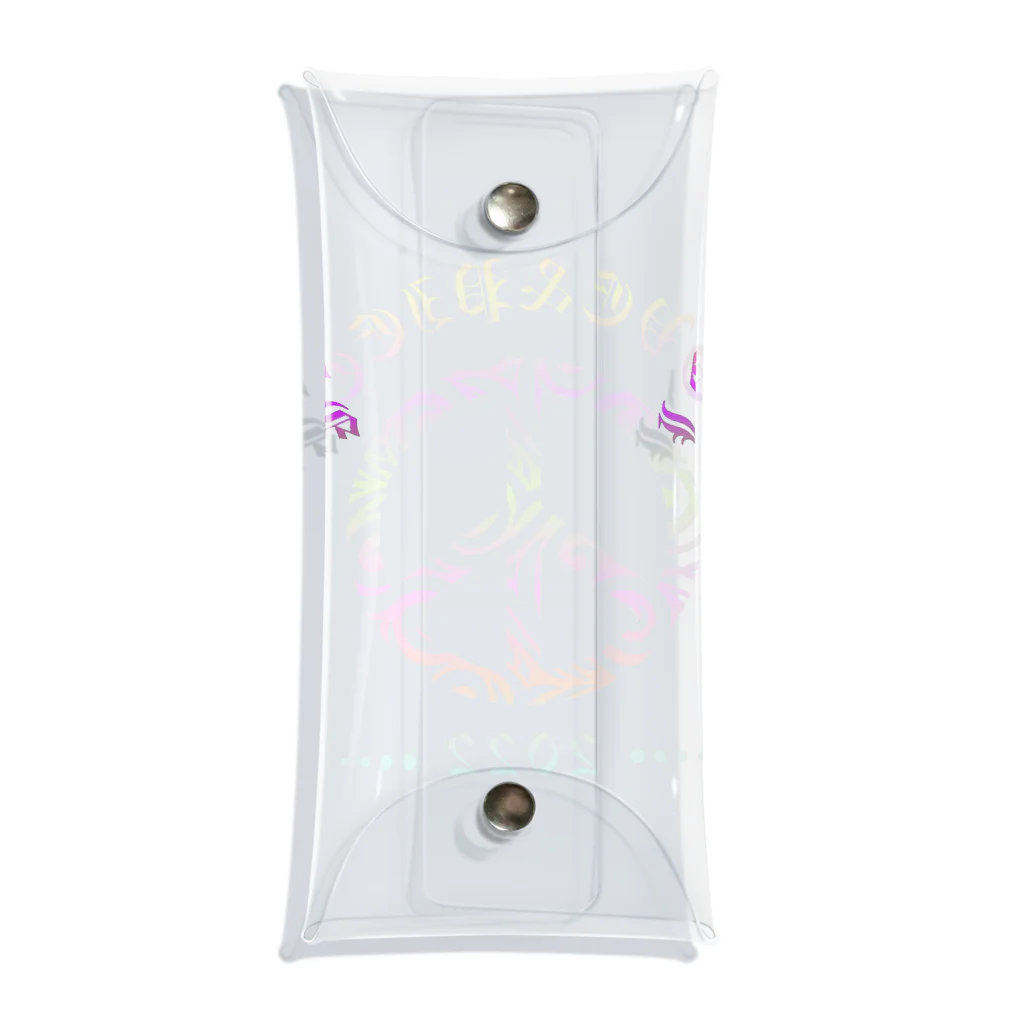 薈.collectionのLove＆peaceシリーズRainbowcolorバージョン Clear Multipurpose Case