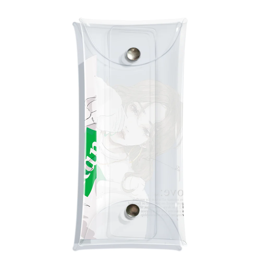 Ran.のpersistent love【green】 Clear Multipurpose Case