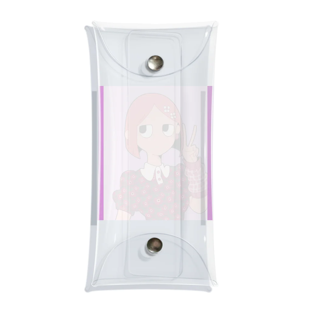 あきたえりの『ピース』(ピンクver.) Clear Multipurpose Case