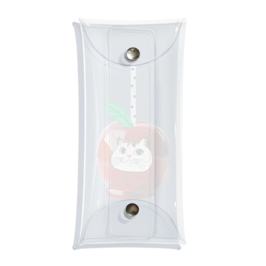 Lovecatfashionのモチ猫ちゃんりんご飴 Clear Multipurpose Case