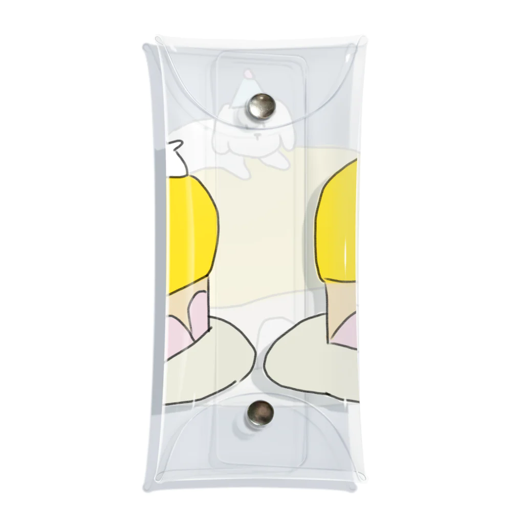 みにゆん　ねこのLovely puppy cake Clear Multipurpose Case