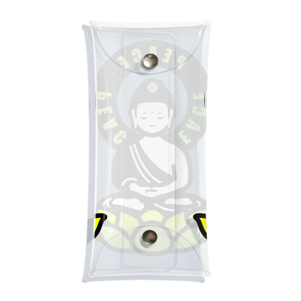 くねくね道のPEACE BUDDHA Clear Multipurpose Case