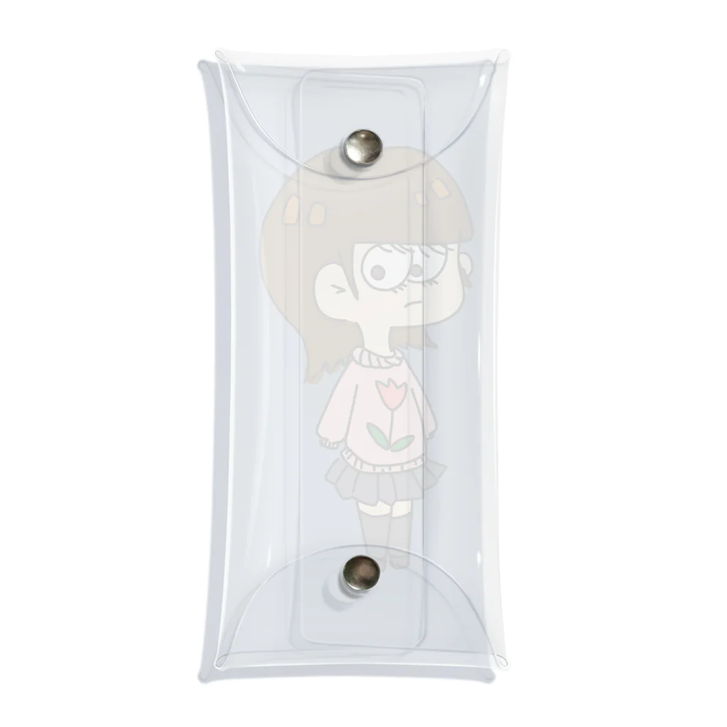 なはるんのチューリップの服の女の子 Clear Multipurpose Case