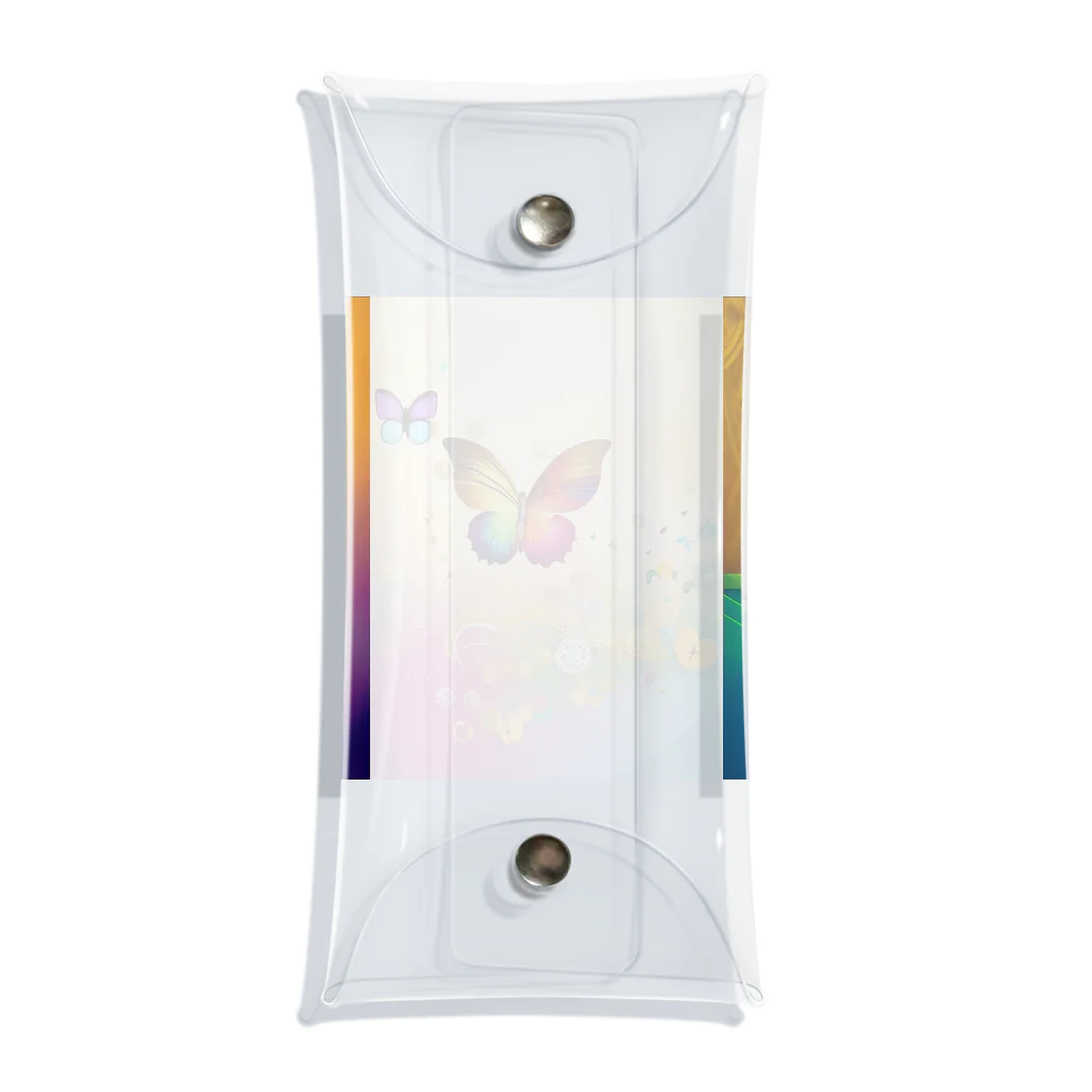 dolphineのHealing Rainbow butterfly Clear Multipurpose Case