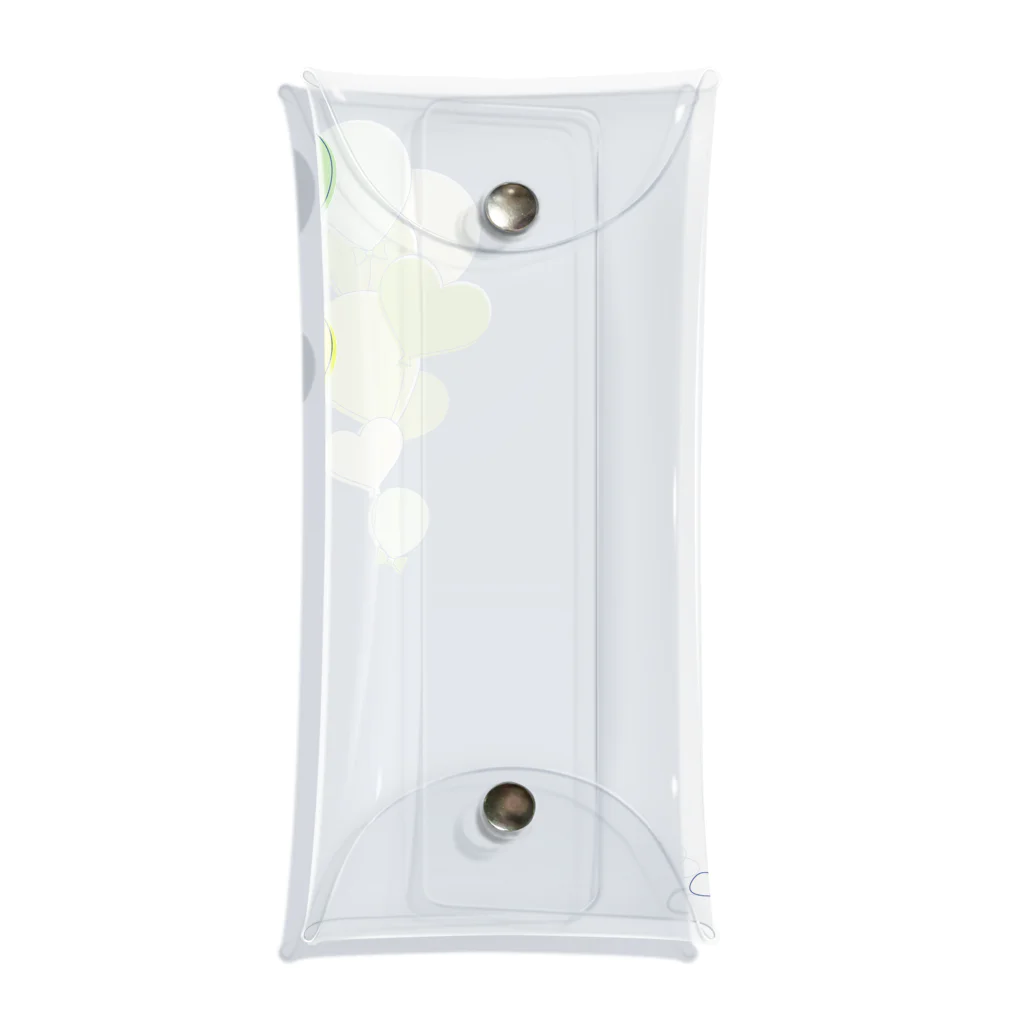 hanaの推し活ショップのbig lightgreen balloons Clear Multipurpose Case