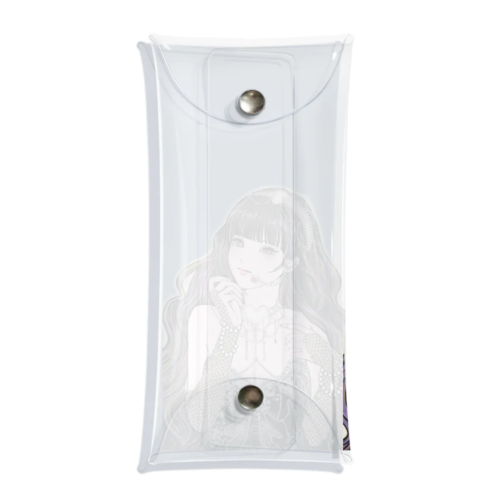 MIORI STOREのアイドルちゃん(黒) Clear Multipurpose Case