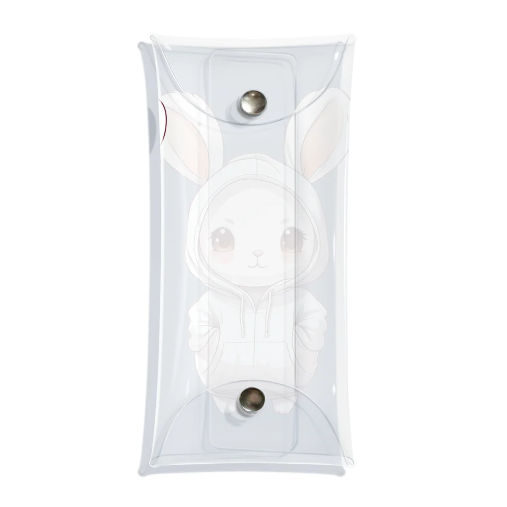 Vasetti_pressのパーカーを着ているうさぎちゃん Clear Multipurpose Case