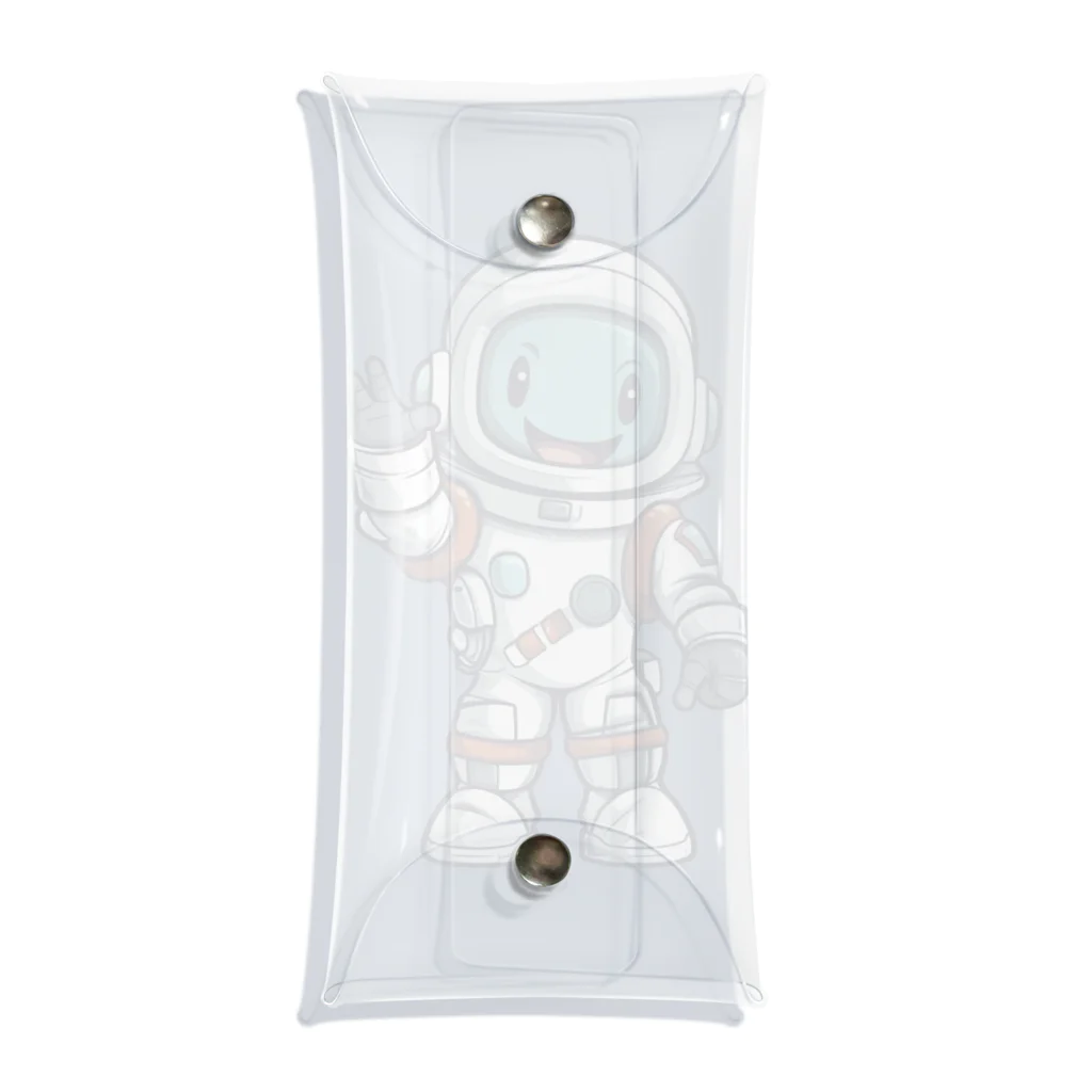 Vasetti_pressの手を振る宇宙飛行士 Clear Multipurpose Case