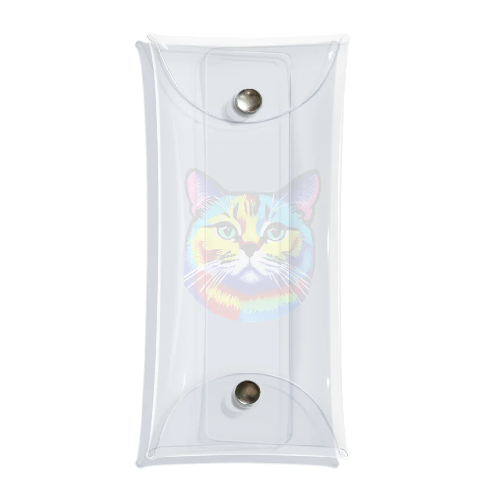 ソヒのショップの虹色猫 Clear Multipurpose Case