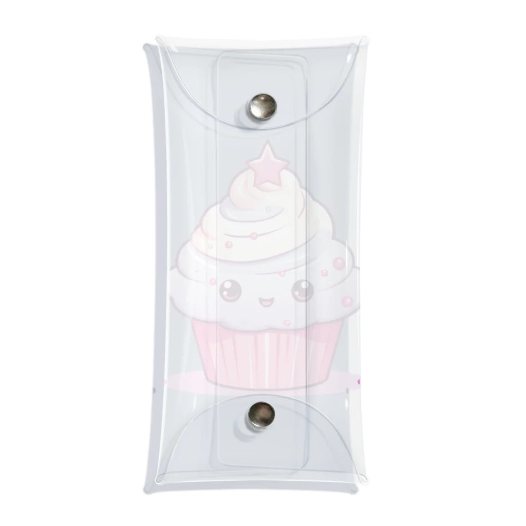 Vasetti_pressの可愛いカップケーキ Clear Multipurpose Case
